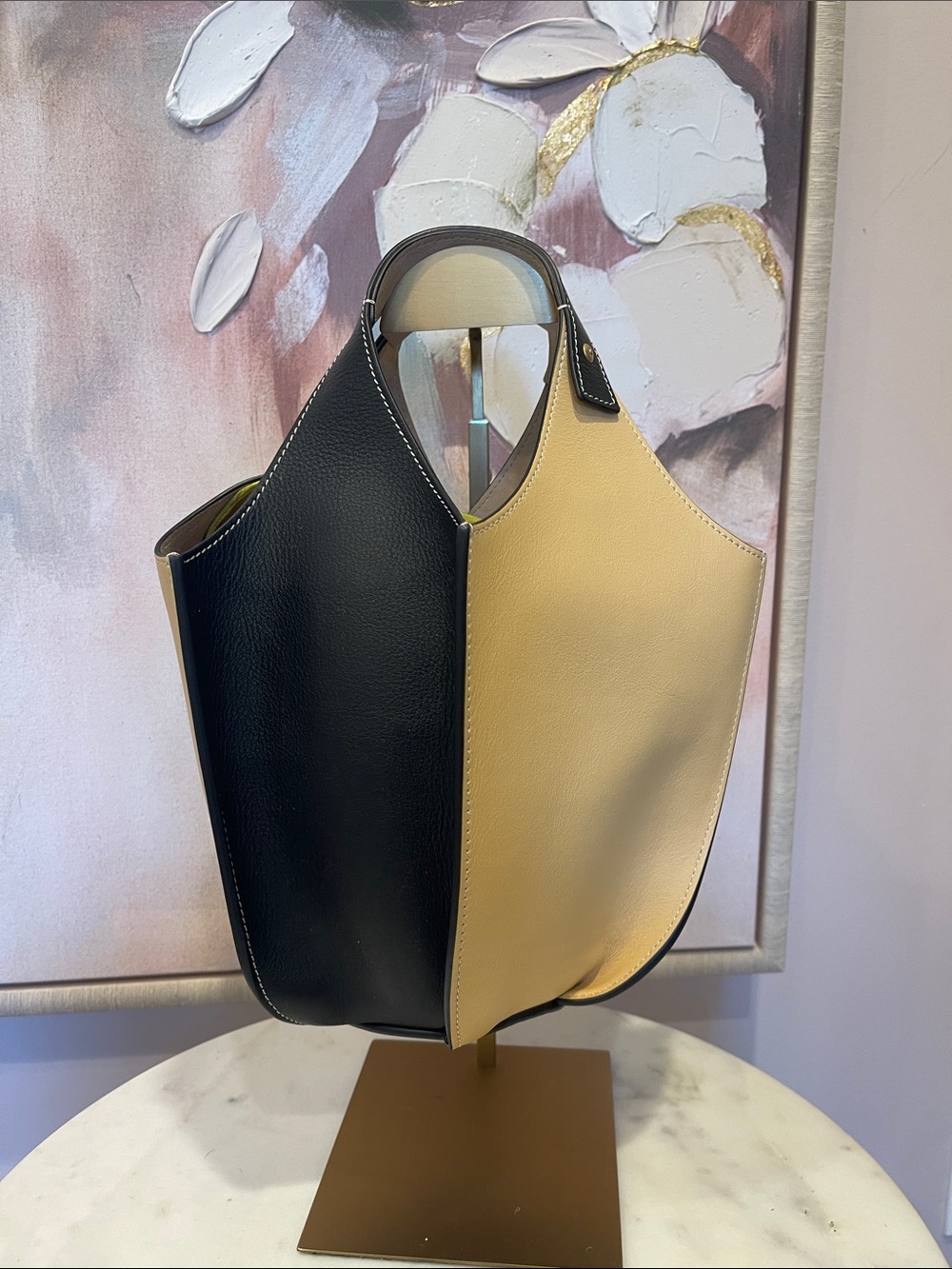 Tory Burch Colorblock Lampshade Top Handle Bag